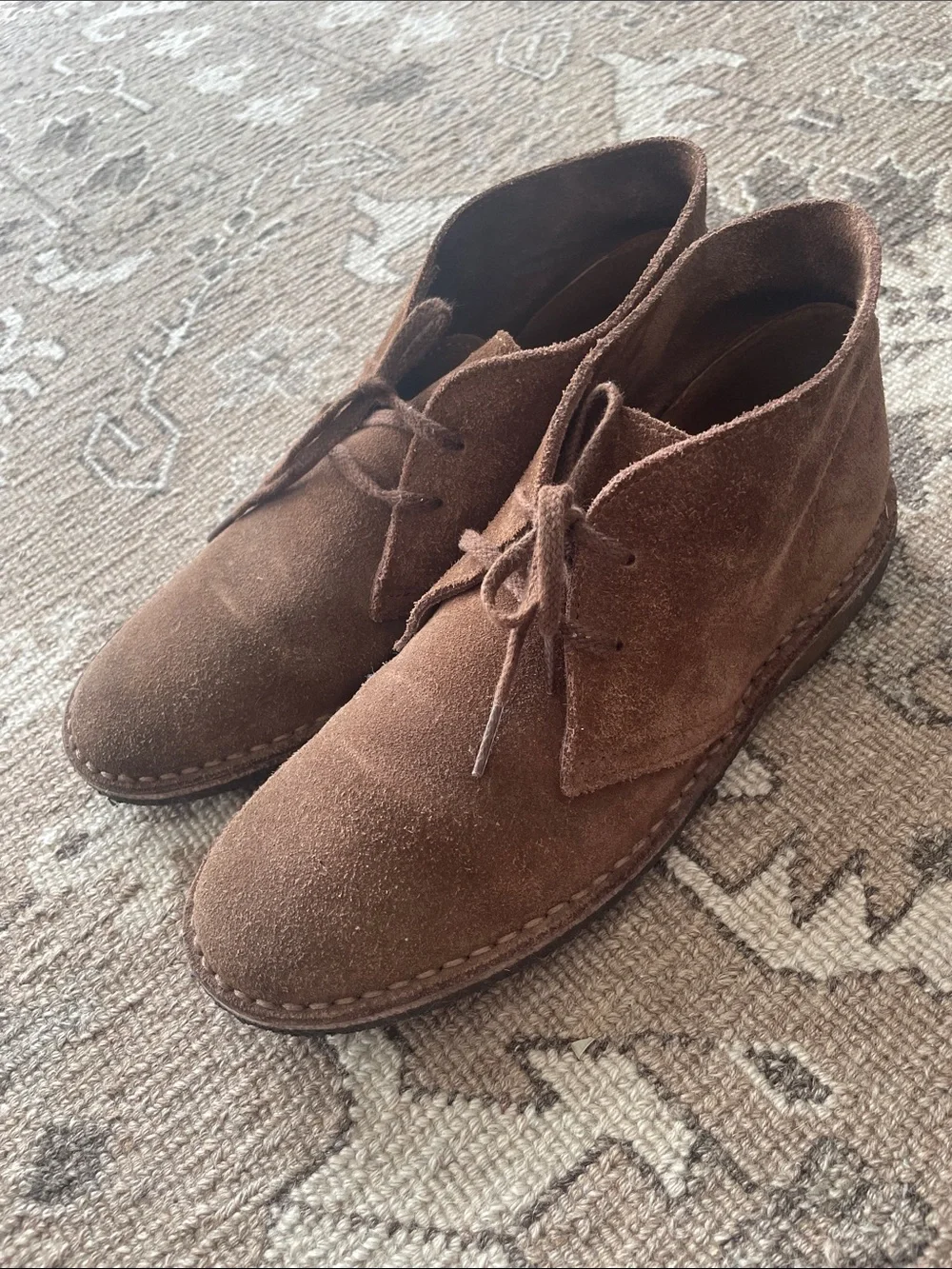 Men's JCrew Made in Italy Brown Suede Chukka Boots sz 6